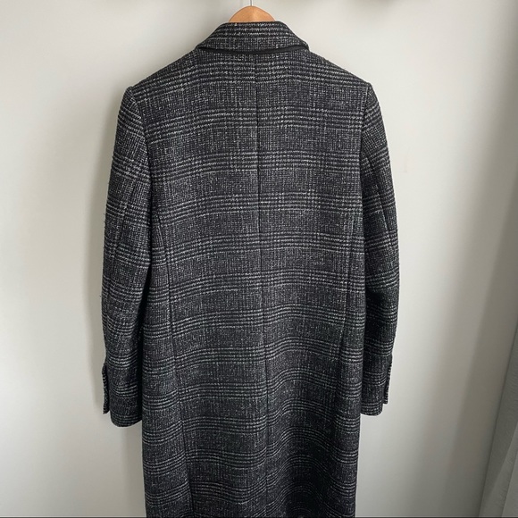 Zara checked double-breasted coat, black/grey - Picture 6 of 7